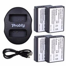 PROBTY 4pcs LP-E10 LP E10 Battery + USB Dual Charger for Canon EOS Rebel T3 T5 T6 Kiss X50 Kiss X70 EOS 1100D 1200D 1300D Camera 2024 - buy cheap