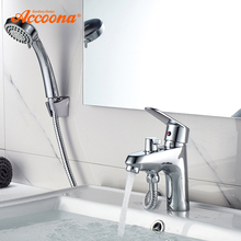 Accoona Bathroom Basin Faucet Chrome Single Handle Tap Sink Faucet Mixer with Shower Head Hot And Cold Water Hose Faucets A9369 2024 - buy cheap