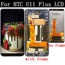 Tela lcd para htc u11 plus 6.0 ", touch, digitalizador, montagem, partes para htc u11 plus 2q4d200 2024 - compre barato