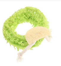 1 piece Natural Environmental Loofah pet Dog Cat Chew Toys green molar toys tooth cleaning knot toy Insect Shape dog chew toy 2024 - buy cheap