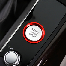 Moldura de cubierta de marco decorativo para coche, botón de inicio de llave, pegatina de metal para Audi A4, B9, A6, C7, Q7, A7, A8, accesorios de Interior 2024 - compra barato