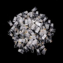 25/100Pcs Gold Plated RJ45 Net Network Cables Modular Plug Cat5 CAT5e Connector 8P8C Modular Rj45 Plug Terminals 2024 - buy cheap