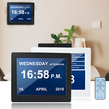 8'' LED Dementia Digital Calendar Clock Alarm Large Letter Multimedia + Remote travel home office Desk Clocks 2024 - buy cheap