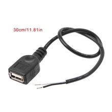 1Pc USB 2.0 Female Jack 2 Pin 2 Wire Power Charge Cable Cord Connector DIY 30cm 2024 - buy cheap