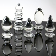 5 pcs/lot,5 style big glass anal plug,gay sex toys for men woman large glass butt plug,erotic toys dildo anal beads toy buttplug 2024 - buy cheap
