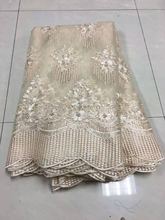 African Lace Fabric 2019 Embroidered Nigerian Lace Fabric Bridal High Quality French Tulle Lace Fabric For Wedding Party LHX15C 2024 - buy cheap