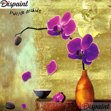 Dispaint Completo Quadrado/Rodada Broca 5D DIY Pintura Diamante "Flor Da Orquídea tigela" 5D 3D Bordado Ponto Cruz home Decor A10850 2024 - compre barato