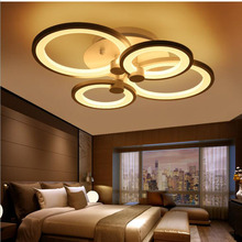 L-образный кольцевой потолочный светильник, лампа для гостиной, Современная Минималистичная лампа для спальни, индивидуальная художественная лампа для ресторана, кабинета 2024 - купить недорого