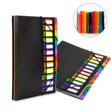 New Multicolor 12 Into Multi-Page Classification Folder A4 PP File Holder Storage Bag Portfolio Office Learn Good Helper 2024 - buy cheap