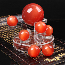 Light red opal ball seven ornaments natural amethyst crystal ball decoration Feng Shui stone puzzle 2024 - buy cheap