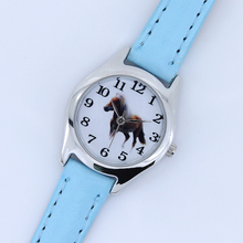 Reloj de cuarzo para niños y niñas, cronógrafo de cuero azul y negro, con viñetas de animales, U11, envío directo 2024 - compra barato