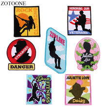 ZOTOONE Iron on Letter Patches for Clothes Backpack Applique Embroidered Rock Flag Patch Jacket Jeans DIY Sewing Accessories 2024 - buy cheap