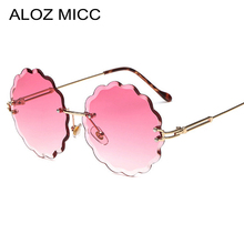 ALOZ MICC Rimless Round Sunglasses Women 2019 New Fashion Sun Glasses Female Metal Frame Goggles Eyewear UV400 Q651 2024 - buy cheap