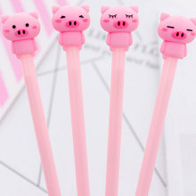 10 pcs/lot Cute pig pet animal pink gel pen writing pens kawaii stationery plastic material office school supplies papelaria 2024 - buy cheap