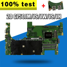 ¡Nuevo! Enviar placa + 2D G750JH G750JW G750JX placa base de Computadora Portátil para For Asus ROG G750J G750JH G750JW G750JX placa base i7-4710HQ I7-4700 2024 - compra barato