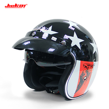 Jiekai-Casco de Moto Vintage DOT ECE, protección para la cabeza para Moto de Jet de cara abierta, 3/4 2024 - compra barato