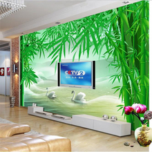 Beibehang 3d estereoscópico bambu vistas murais europa tv pano de fundo papel parede sala estar quarto murais 3d 2024 - compre barato