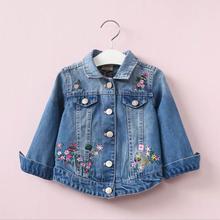 2019 Spring Autumn 2-7 yrs Girls Denim Jackets Thin Coat Baby Girl Embroidery Outwear Children's Jeans Coats Jacket Kids Clothe 2024 - buy cheap