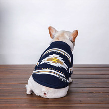 Хлопковое пальто для чихуахуа Pet мопс, одежда для собак, панель в форме французского бульдога свитер в этническом стиле Стиль теплая для щенков собак костюм 2024 - купить недорого