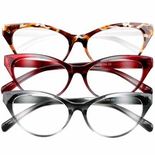 Soolala óculos de leitura unissex, ultraleve, de olho de gato, armação completa 0 + 1 + 1.5 + 2 + 2.5 + 3 + 3.5 2024 - compre barato
