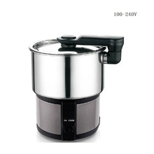 DMWD 110V-240V 1.2L Portable Electric Cooker For Abroad Travel 304 Stainless Steel Mini Electric Kettle Milk Water Soup Pot 2024 - buy cheap