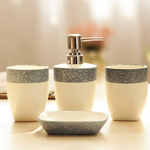 Simple bathroom four-piece wash set ceramic wash cup set toiletries supplies brush cup set gift lo861050 2024 - buy cheap