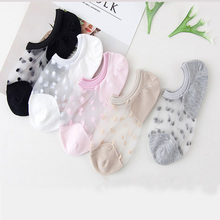 Милые прозрачные летние сетчатые носки в горошек для беременных, низкие носки лодочкой, носки для беременных, женские летние носки sokken 2024 - купить недорого