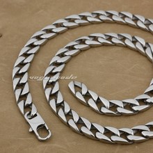 18" ~ 36" 316L Stainless Steel Mens Necklace Curb Cuban Chain 5A002N(Length 24inch) 2024 - buy cheap