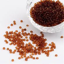 Jewelry DIY Beads 12/0 Glass Seed Beads,Transparent,Round,Brown,2mm,Hole:1mm;about 3100pcs/50g 2024 - buy cheap