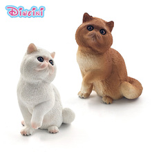 Modelo de animal de simulação, figura de gato persa artificial, jardim das fadas, decoração de plástico, estátua educacional brinquedos para crianças 2024 - compre barato