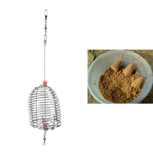 Gmarty isca gaiola para pesca, pequeno suporte alimentador com arame de aço inoxidável para isca de pesca em gaiola, 1 peça 2024 - compre barato