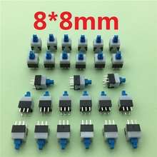 30 pçs/lote Praça 8x8x13mm 6 Pin DPDT Mini Pressione o Botão de Auto-travamento Interruptor G65 multímetro Mudar Frete Grátis 2024 - compre barato