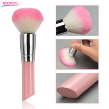 Pincel de maquiagem para blusher, pincel redondo para contorno da bochecha, pó, base, blush e outros itens em ângulo, 1 peça 2024 - compre barato