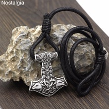 Nostalgia Vegvisir Thor Hammer Ram Goat Amulet Pagan Norse Odin Thors Mjolnir Knot Viking Bracelet 2024 - buy cheap