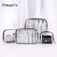 Portable Multifunctional Transparent Cosmetic Storage Bag Travel Waterproof Clear Toiletry Organizer Dual Zipper Makeup Pouch 2024 - buy cheap