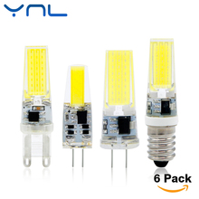 YNL 6pcs/lot Dimmable LED Lamp G4 G9 E14 AC / DC 12V 220V 3W 6W 9W COB LED G4 G9 Bulb 360 Beam Angle Replace Halogen Chandelier 2024 - buy cheap