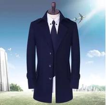 Winter casual single breasted suit woolen coats men suit overcoat mens cashmere coat casaco masculino england business outerwear 2024 - buy cheap