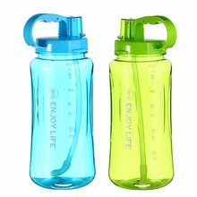6 Color 1000ml/2000ml Plastic Outdoor Sports Travel Hiking Climbing Nutrition Herbalife grip portable space Straw Water Bottle 2024 - buy cheap