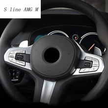 Estilo do carro volante botão cobre decoração guarnição adesivos para bmw x3 f25 interior acessórios para m sports versão 2024 - compre barato