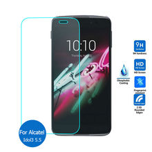 Закаленное защитное стекло для экрана 0,3 мм 9H для Alcatel One Touch Idol 3 5,5 дюймов 6045 6045Y 6045K Защитные пленки с изогнутыми краями 2024 - купить недорого