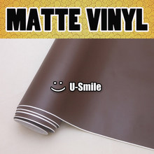 Matte Coffee Vinyl Wrap Matte Coffee Vinyl Film Matte Brown Car Vinyl Air Free Bubble For Vehicle Wraps Size:1.52M*30m/Roll 2024 - buy cheap