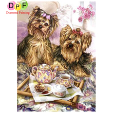 Dpf broca redonda completa bonito do cão diamante bordado diamante ponto cruz mosaico diy pintura diamante decorativa casa pintura 2024 - compre barato