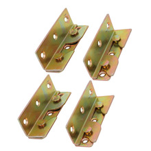 uxcell Iron, Zinc Plated 79mmx25mmx23mm Screw Fixed Bed Hinge Rail Brackets Connecting Fittings Bronze Tone 4 Sets Hot Sale 2024 - buy cheap