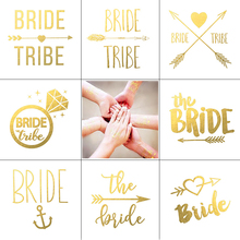 5 pcs Bride To Be Bachelorette Party Team Bride Squad Hen Party Tattoo Sticker Bride Tribe Bridal Shower Wedding Decoration 2024 - buy cheap