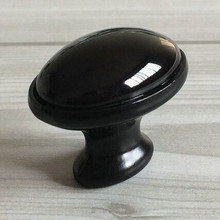 Modern simple fashion black dresser pulls knobs black ceramic drawer kitchen cabinet knobs pulls antique black furniture knobs 2024 - buy cheap