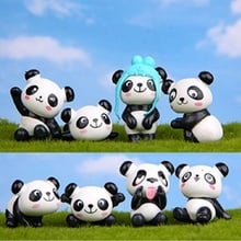 Conjunto de microadornos para paisajismo, conjunto de 8 unidades de Mini Panda, Hada de jardín, musgo, animales, plantas carnosas, figuras decorativas 2024 - compra barato