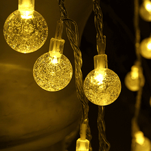 Солнечная светодиодная гирлянда 30/50 светодиодов, водонепроницаемые наружные сказочные огни, гирлянда, шаровые лампы, садовая патио, свадебная Рождественская декоративная лампа 2024 - купить недорого