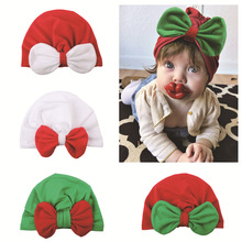 Gorro turbante para bebé con moños turbante para niños y niñas sombreros con lazo para niños y bebés gorro para niños regalos de navidad 2024 - compra barato