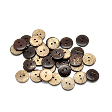 LF-Botones redondos de costura de madera y bronce para costura, accesorios de manualidades, manualidades, bricolaje, 50 Uds. 2024 - compra barato