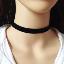 Gargantilla de terciopelo negro para mujer, Collar Vintage, bisutería, Punk, gótico, joyería, Collar 2024 - compra barato